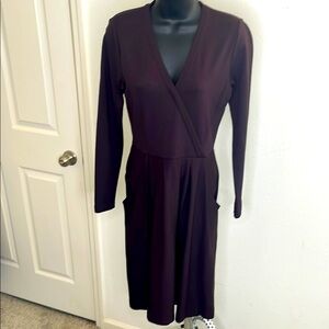 Me+Em size small Long sleeved Purple Dress with Pockets & back zipper Mint Cond